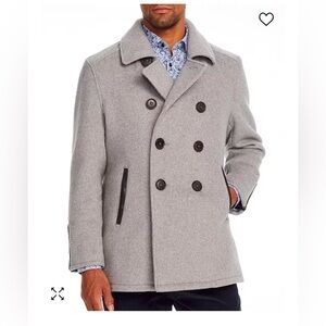 Men's Slim-Fit Grizzly Bear Peacoat